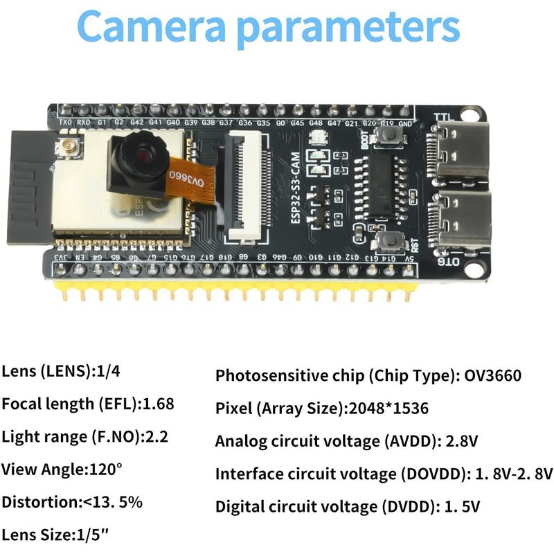 ESP32-S3-CAM Board With OV3660 - огляд і ціна Esp32 Wifi Bluetooth Module