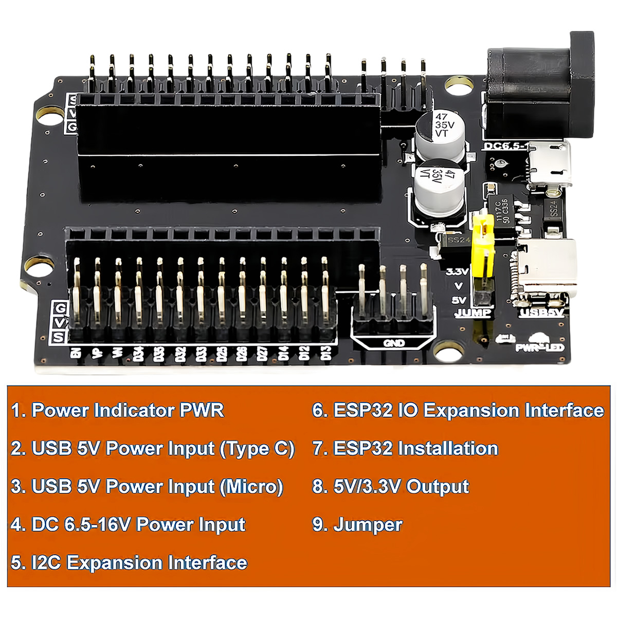 ESP32-WROOM-32 Expansion Devel - огляд і ціна Esp32 Devkit