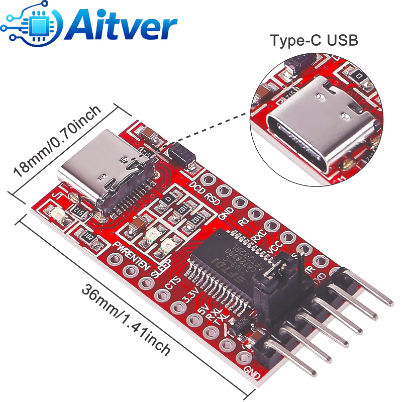 FT232RL CH340N Type C USB to T - огляд і ціна Esp32 Uart Module