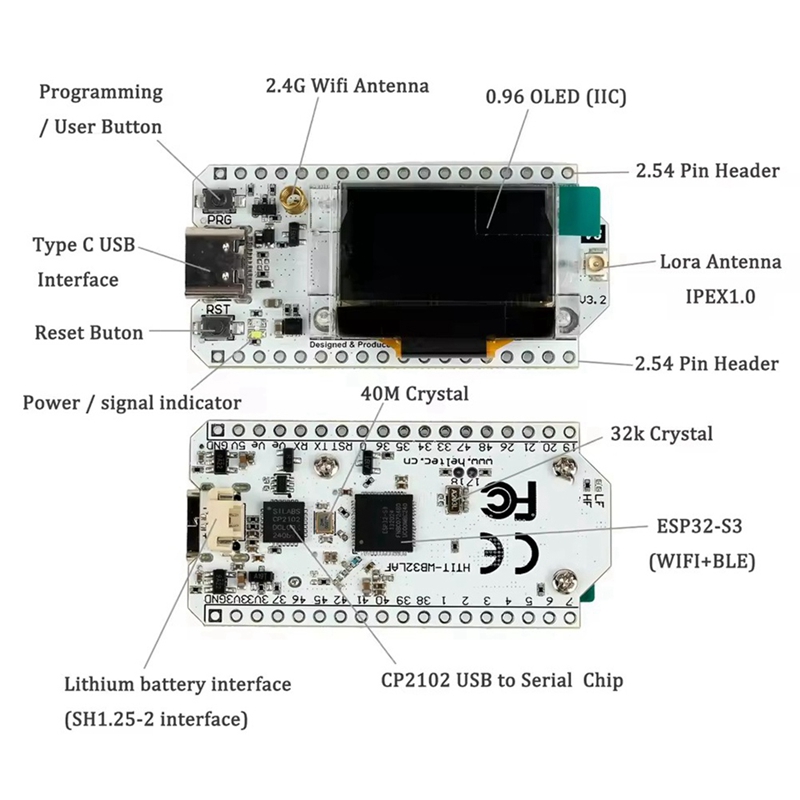 Heltec LoRa32 V3 863-928MHZ ES - огляд і ціна Esp32 S3