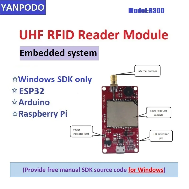 R300 UHF RFID Reader Module fo - огляд і ціна Esp32 Uart Module
