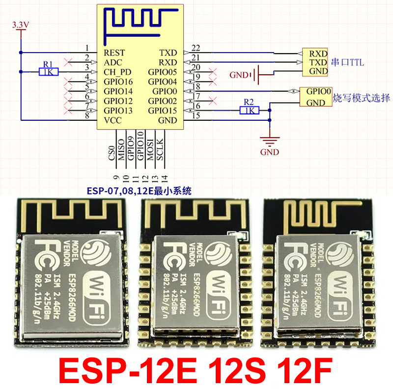 ESP32 ESP-32S ESP-12E ESP-12F  - огляд і ціна Esp32 Wifi Bluetooth Module