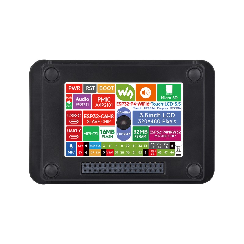 Waveshare ESP32-P4 Wi-Fi 6 Vis - огляд і ціна Esp32 P4