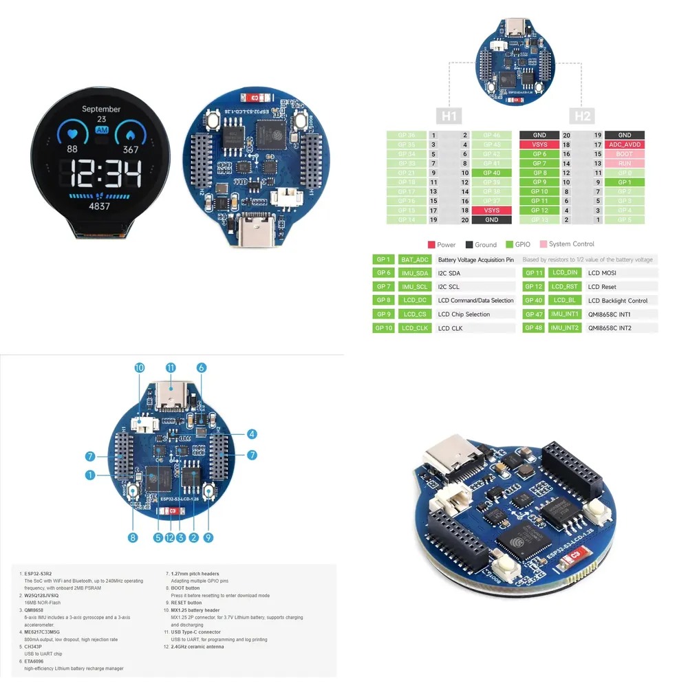 ESP32-S3 LCD development board - огляд і ціна Esp32 S3